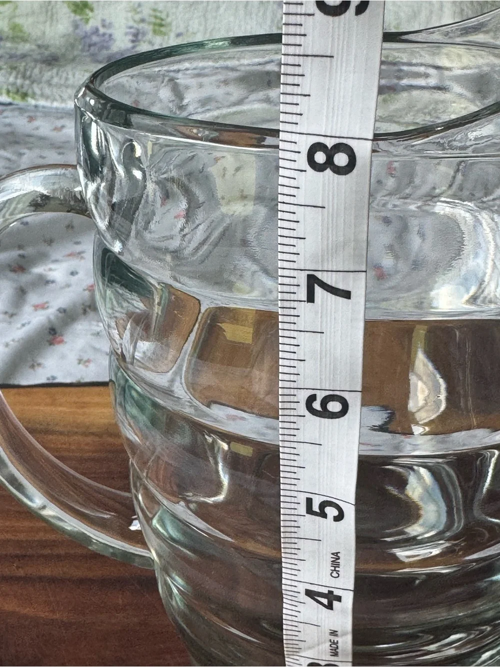 Vintage Glass Beehive Pitcher